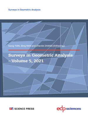 cover image of Surveys in Geometric Analysis – Volume 5, 2021